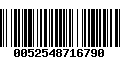 Código de Barras 0052548716790