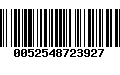 Código de Barras 0052548723927