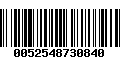 Código de Barras 0052548730840