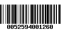 Código de Barras 0052594001260