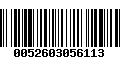 Código de Barras 0052603056113