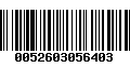 Código de Barras 0052603056403