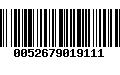 Código de Barras 0052679019111