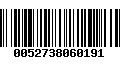 Código de Barras 0052738060191