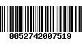 Código de Barras 0052742007519