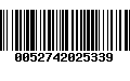 Código de Barras 0052742025339