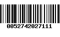 Código de Barras 0052742027111