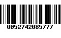 Código de Barras 0052742085777