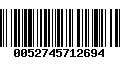 Código de Barras 0052745712694