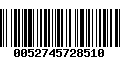 Código de Barras 0052745728510