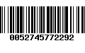 Código de Barras 0052745772292