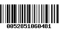 Código de Barras 0052851060481
