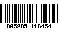 Código de Barras 0052851116454