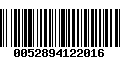 Código de Barras 0052894122016