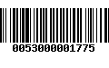 Código de Barras 0053000001775