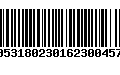 Código de Barras 00531802301623004574