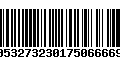 Código de Barras 00532732301750666699