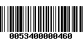 Código de Barras 0053400000460