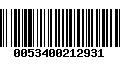 Código de Barras 0053400212931