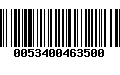 Código de Barras 0053400463500