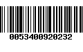 Código de Barras 0053400920232