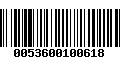 Código de Barras 0053600100618