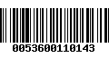 Código de Barras 0053600110143