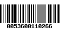 Código de Barras 0053600110266