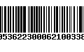 Código de Barras 00536223000621003384