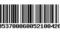 Código de Barras 00537000600521004269