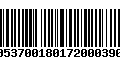 Código de Barras 00537001801720003902