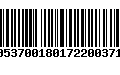 Código de Barras 00537001801722003719