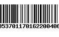 Código de Barras 00537011701622004069