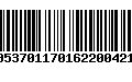 Código de Barras 00537011701622004212