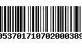 Código de Barras 00537017107020003897