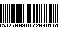 Código de Barras 00537709901720001610