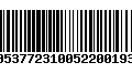 Código de Barras 00537723100522001938
