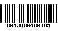 Código de Barras 0053800400105