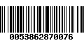 Código de Barras 0053862870076