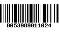 Código de Barras 0053989011024