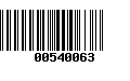 Código de Barras 00540063