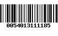 Código de Barras 0054013111185