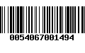 Código de Barras 0054067001494