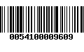 Código de Barras 0054100009609