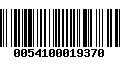 Código de Barras 0054100019370