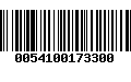 Código de Barras 0054100173300