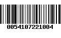 Código de Barras 0054107221004