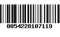 Código de Barras 0054228107119