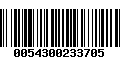 Código de Barras 0054300233705