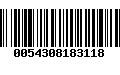 Código de Barras 0054308183118